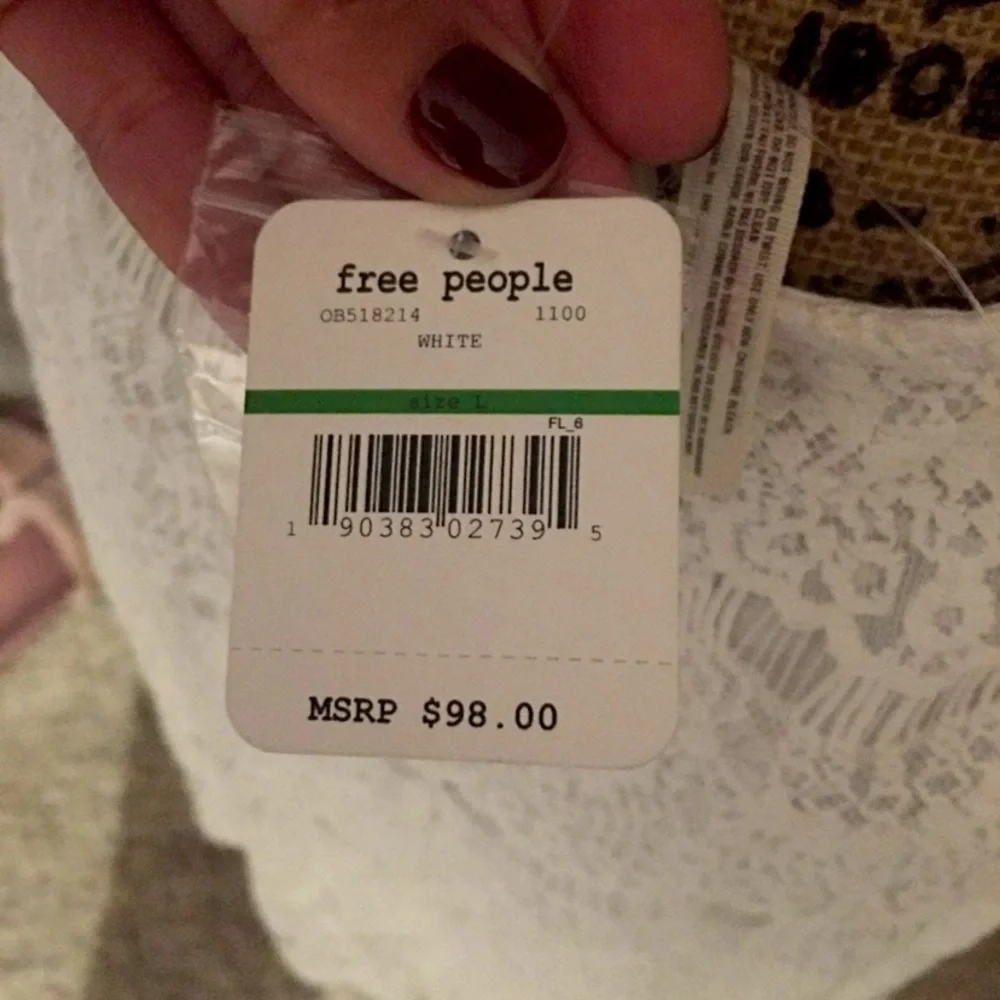 New Free People white lace backless dress - Picture 5 of 6